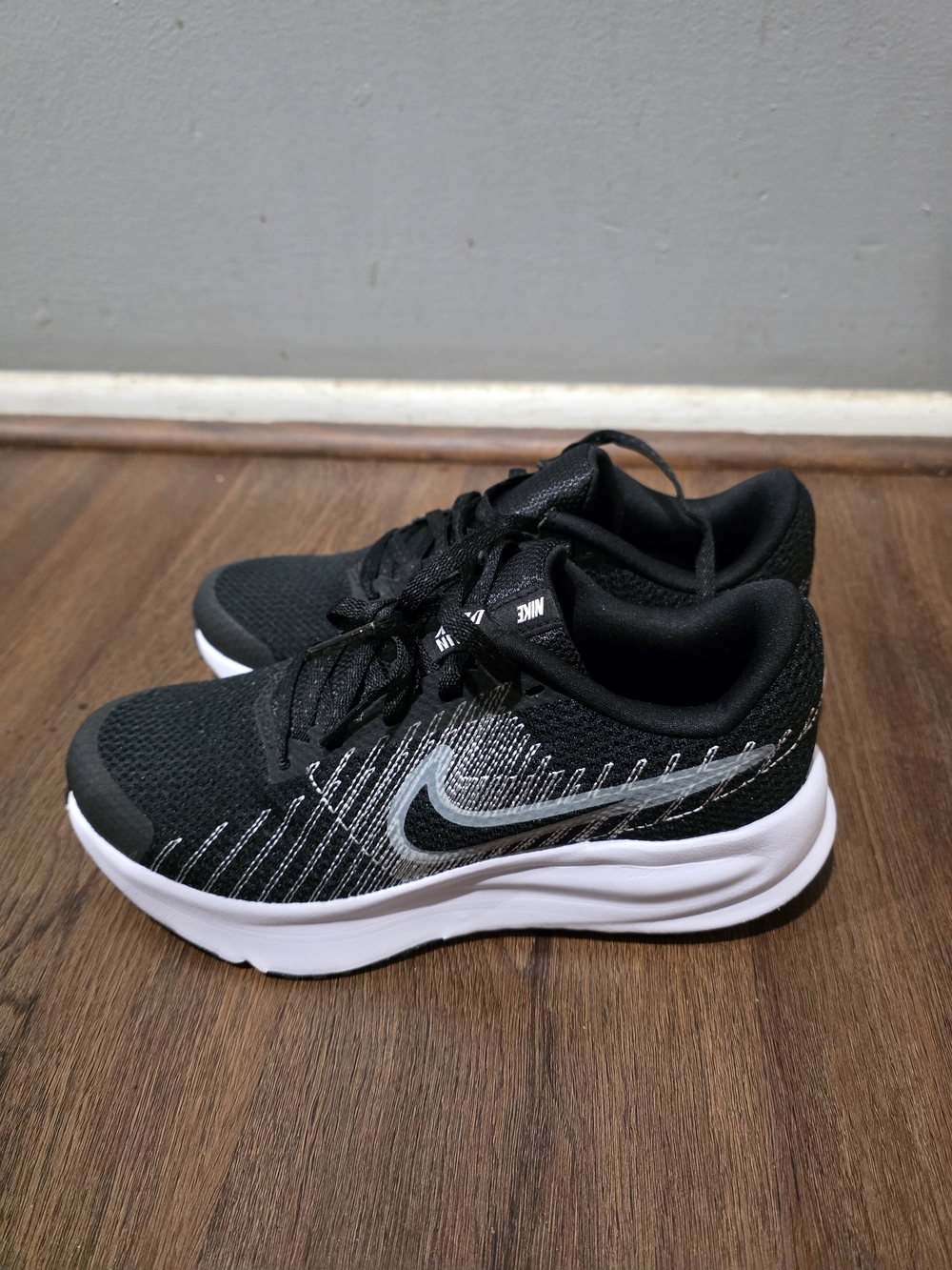 Nike Kids' Black & White Running Shoes